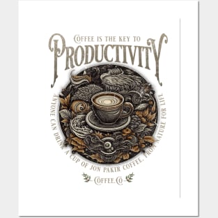 Productivity with Coffee Posters and Art